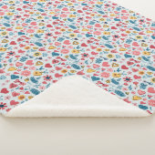 Crayon Pastel Heart & Blume Sherpadecke (3/4)
