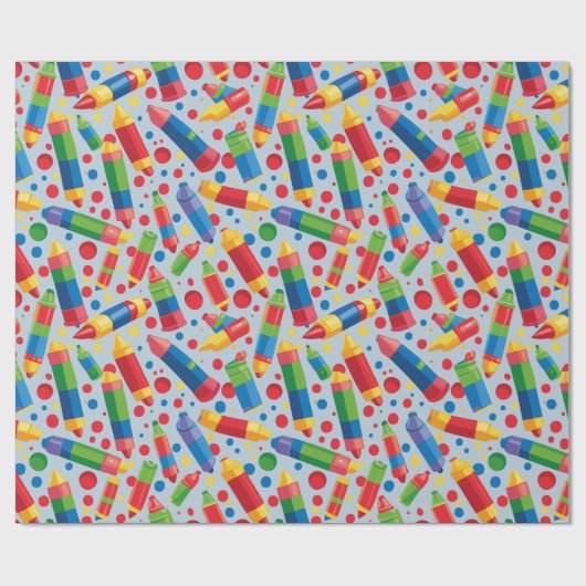 Crayon Pattern Geschenkpapier (Flach)