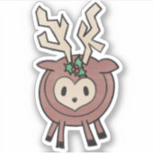 Crayon Reindeer Aufkleber (Vorderseite)