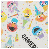Crayon Sesam Freunde Party-Muster Stoff (Nahaufnahme)