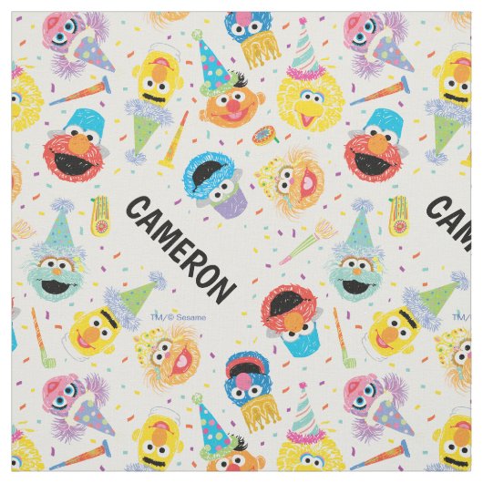 Crayon Sesam Freunde Party-Muster Stoff (Muster)