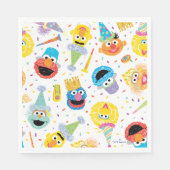 Crayon Sesame Pals Party Pattern Serviette (Vorderseite)