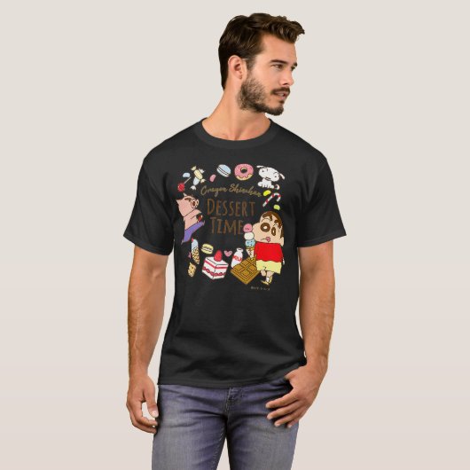 Crayon Shin-chan Shin-chan und Eis-Nachtisch T-Shirt (Vorne ganz)