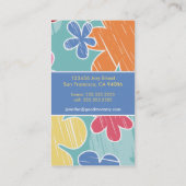 Crayon Sketch Mommy Calling Card (blau) Telefonnummerkarte (Rückseite)