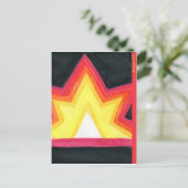 Crayon Sternexplosion Postkarte (Stehend Vorderseite)