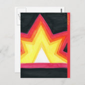 Crayon Sternexplosion Postkarte (Vorne/Hinten)