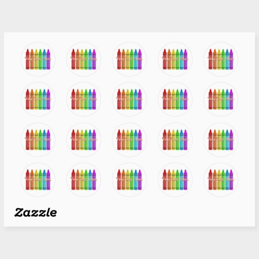 Crayon Stickers Template (Blatt)