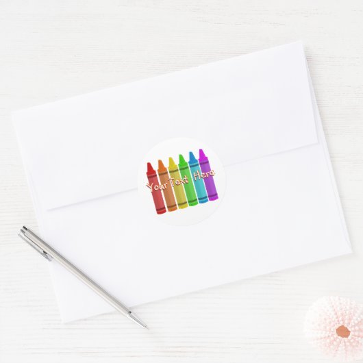 Crayon Stickers Template (Umschlag)