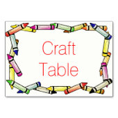 Crayon Table Cards Tischnummer (Vorderseite)