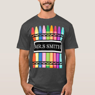 Crayon Teacher Back to School Shirt_1 T-Shirt
