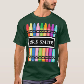 Crayon Teacher Back to School Shirt_3 T-Shirt