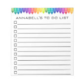 Crayon to Do List Personalisieren Notizblock (Vorderseite)