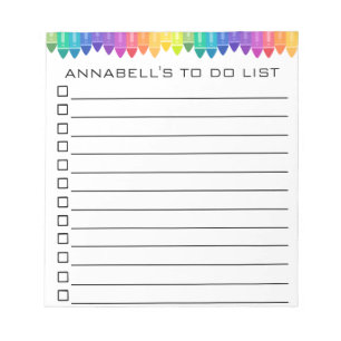 Crayon to Do List Personalisieren Notizblock