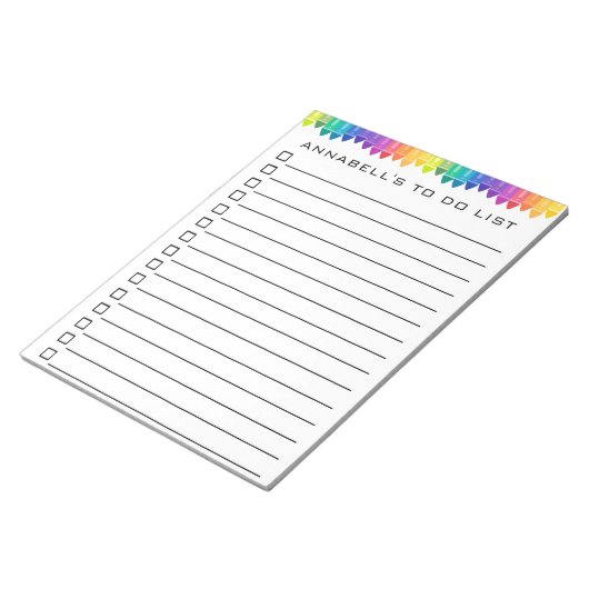 Crayon to Do List Personalisieren Notizblock (angewinkelt)