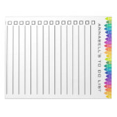 Crayon to Do List Personalisieren Notizblock (Vorderseite)