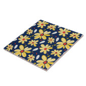 Crayon und Butterfly-Blume Fliese (Seite)