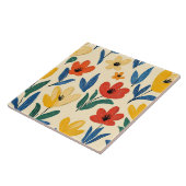 Crayon und Butterfly-Blume Fliese (Seite)