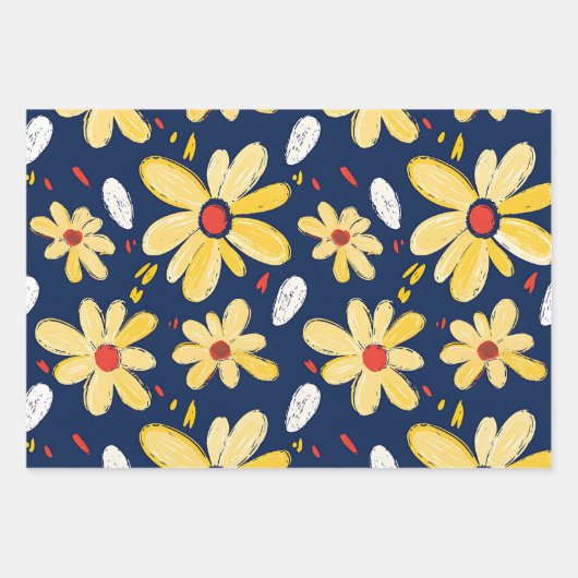 Crayon und Butterfly-Blume Geschenkpapier Set (Vorderseite 2)