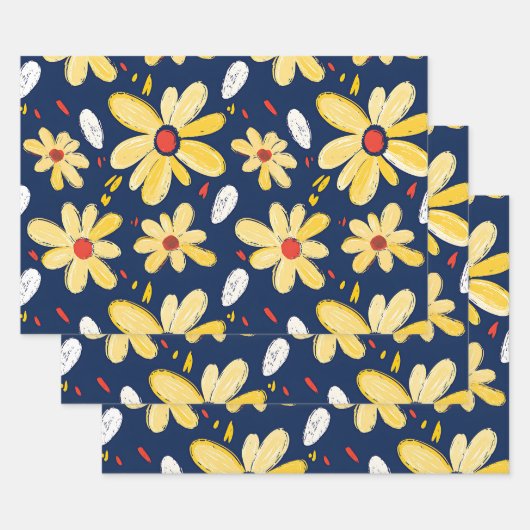 Crayon und Butterfly-Blume Geschenkpapier Set (Set)