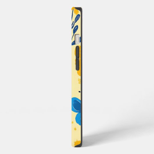 Crayon und Butterfly-Blume iPhone Hülle (Linke Seite)