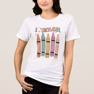 Crayon Values - Eine bunte Feier des Unterrichts Tri-Blend Shirt