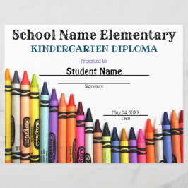 Crayon Wave Abschluss Certificate