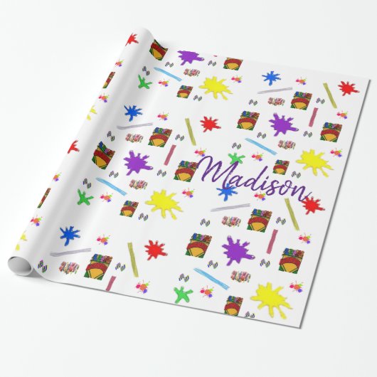 Crayon Wrapping Paper Geschenkpapier (Ungerollt)