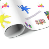 Crayon Wrapping Paper Geschenkpapier (Rolleneckpunkt)