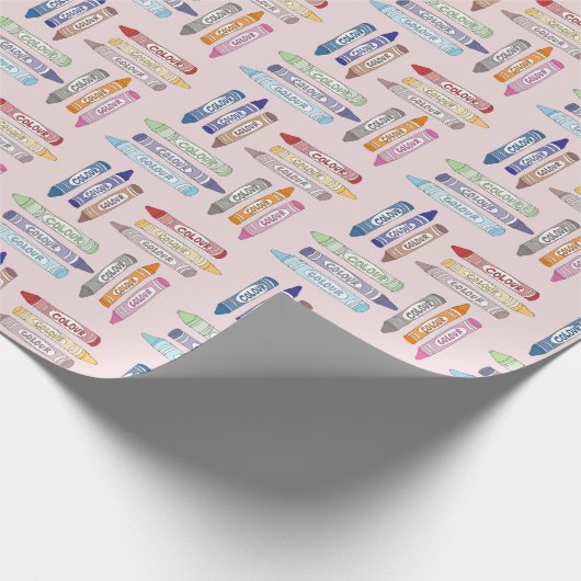 Crayon Wrapping Paper Geschenkpapier (Ecke)