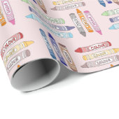 Crayon Wrapping Paper Geschenkpapier (Rolleneckpunkt)