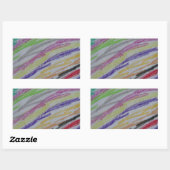 Crayon Zeichnend Lines Rechteckiger Aufkleber (Blatt)
