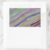 Crayon Zeichnend Lines Rechteckiger Aufkleber (Tasche)