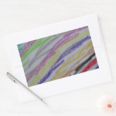 Crayon Zeichnend Lines Rechteckiger Aufkleber (Umschlag)