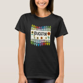 Crayons And Flower Teaching Educator T-Shirt (Vorderseite)