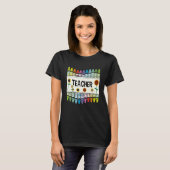 Crayons And Flower Teaching Teacher T-Shirt (Vorne ganz)