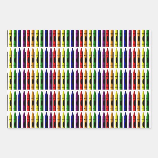 Crayons Art for Children Niedlich Geschenkpapier Set (Vorderseite 2)