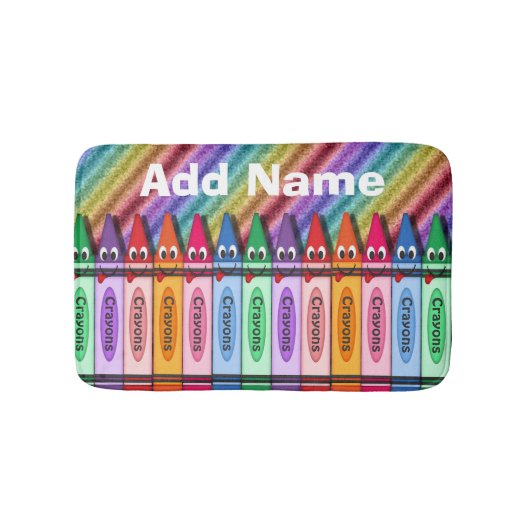 Crayons Bedroom Rug Mat Home Decor Badematte (Vorderseite)