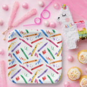 Crayons Birthday Party Kindermädchen Pappteller (Party)