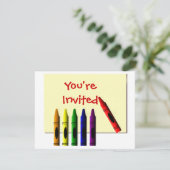 Crayons, die du eingeladen bist einladung (Stehend Vorderseite)
