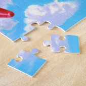 Crayons, die in der Himmelskarte schweben Puzzle (Seite)