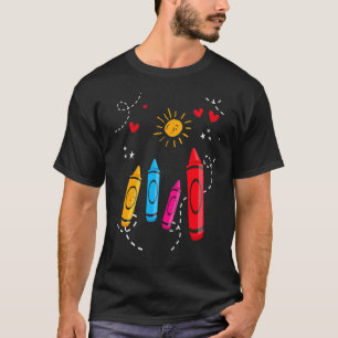 Crayons, die nicht aufhören Künstler Spaß gefärbt T-Shirt