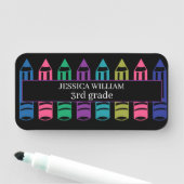 Crayons Doodles Personaliz Zurück zur Schule Namensschild (Beispiel)