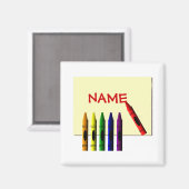 Crayons Farbe mein Name Magnet (Vorderseite/Rückseite)