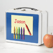Crayons Farbe Mein Name Metall Brotdose (Beispiel)