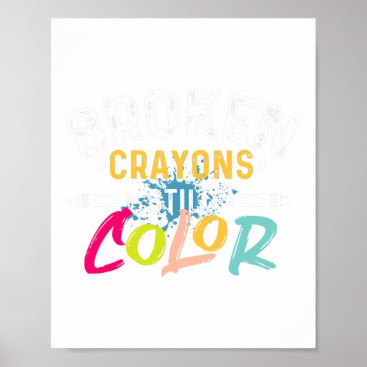 Crayons färben immer noch - Bewusstsein für psychi Poster (Vorne)