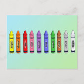Crayons Flash Card Postkarte (Vorderseite)