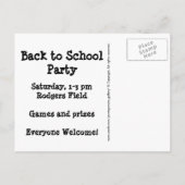 Crayons Frame Einladungspostkarte (Rückseite)