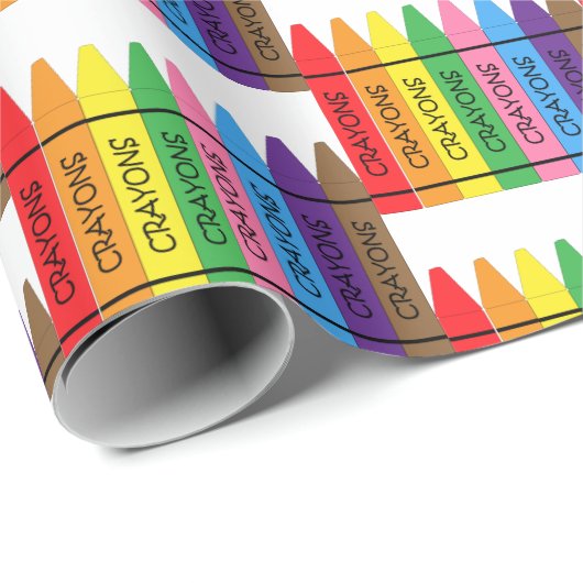 Crayons Geschenkpapier (Rolleneckpunkt)