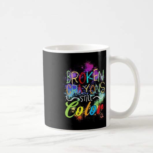 Crayons immer noch Farbselbstversorgung psychische Kaffeetasse (Rechts)