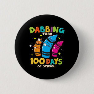 Crayons Kids 100 Days School Boys Girls Gift Button